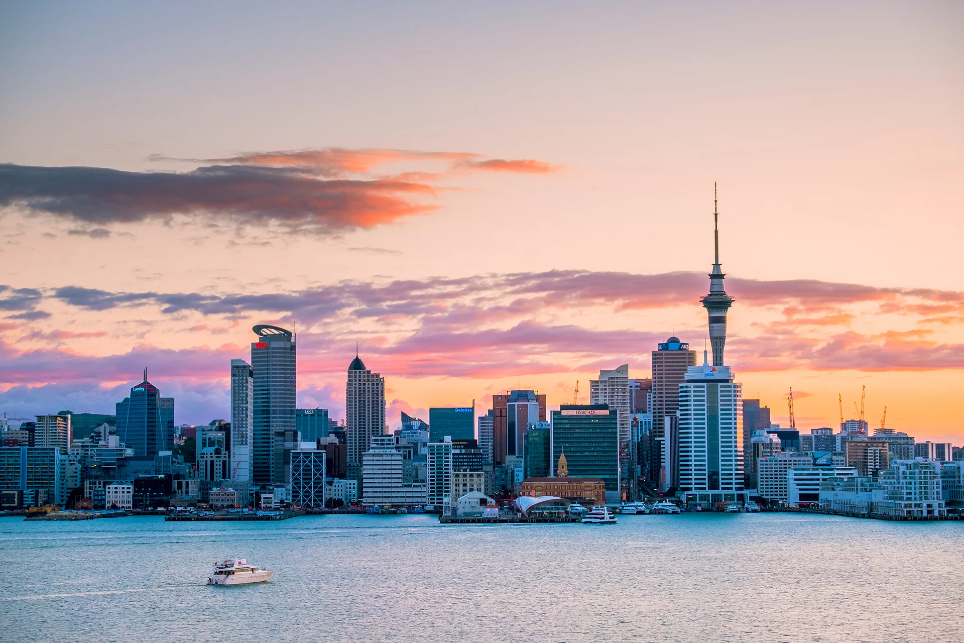 City skyline view in Auckland, New Zealand