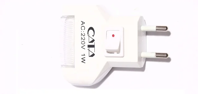 An unsafe overseas electrical plug