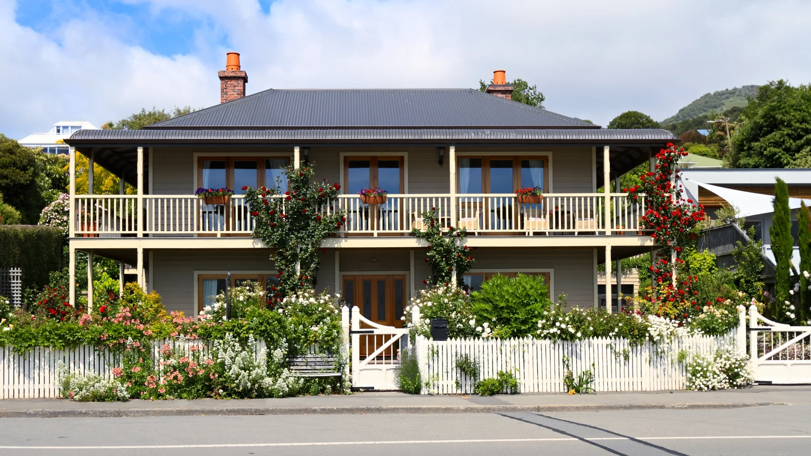 Old stately boarding house. 