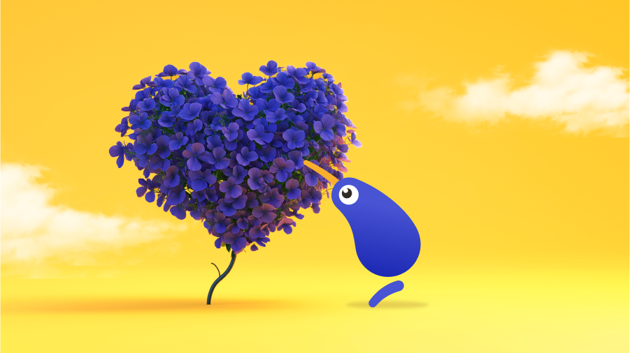 Aroha, one of our Value Squad avatars, is given a helping hand in a race car