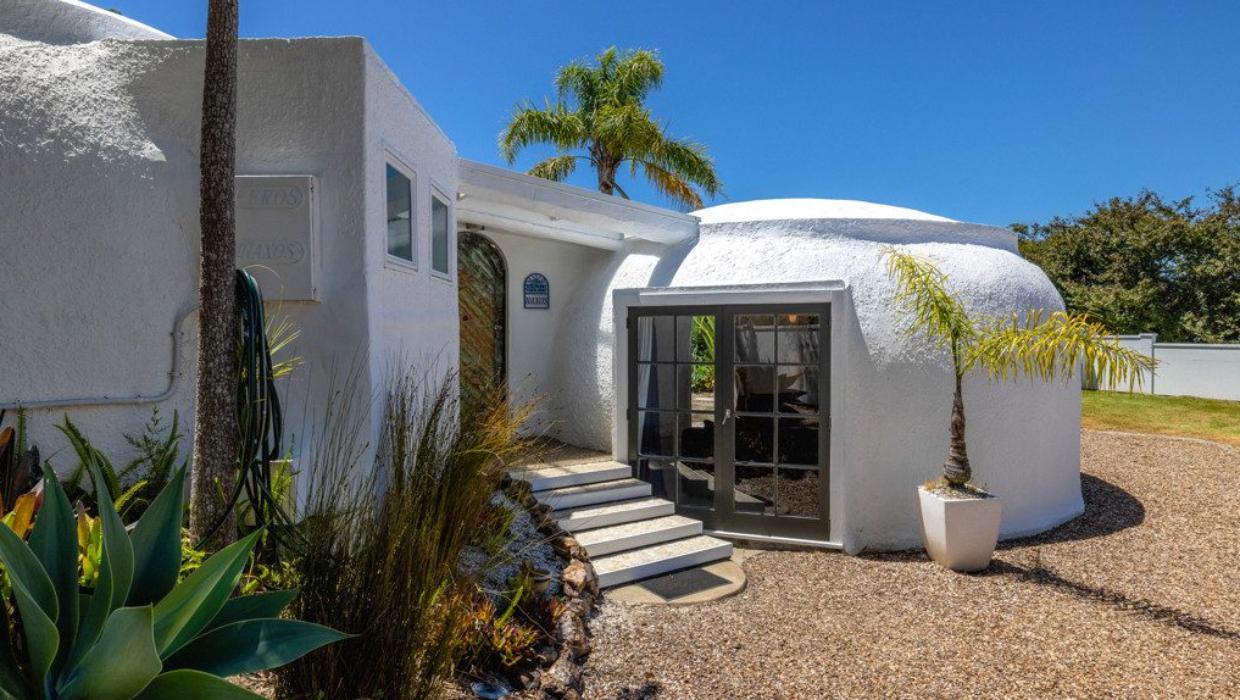 The home is one of 12 dome homes on the island.