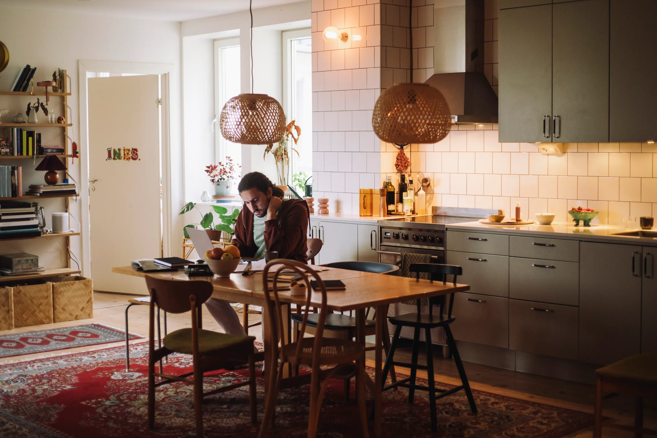 Guy working from home.