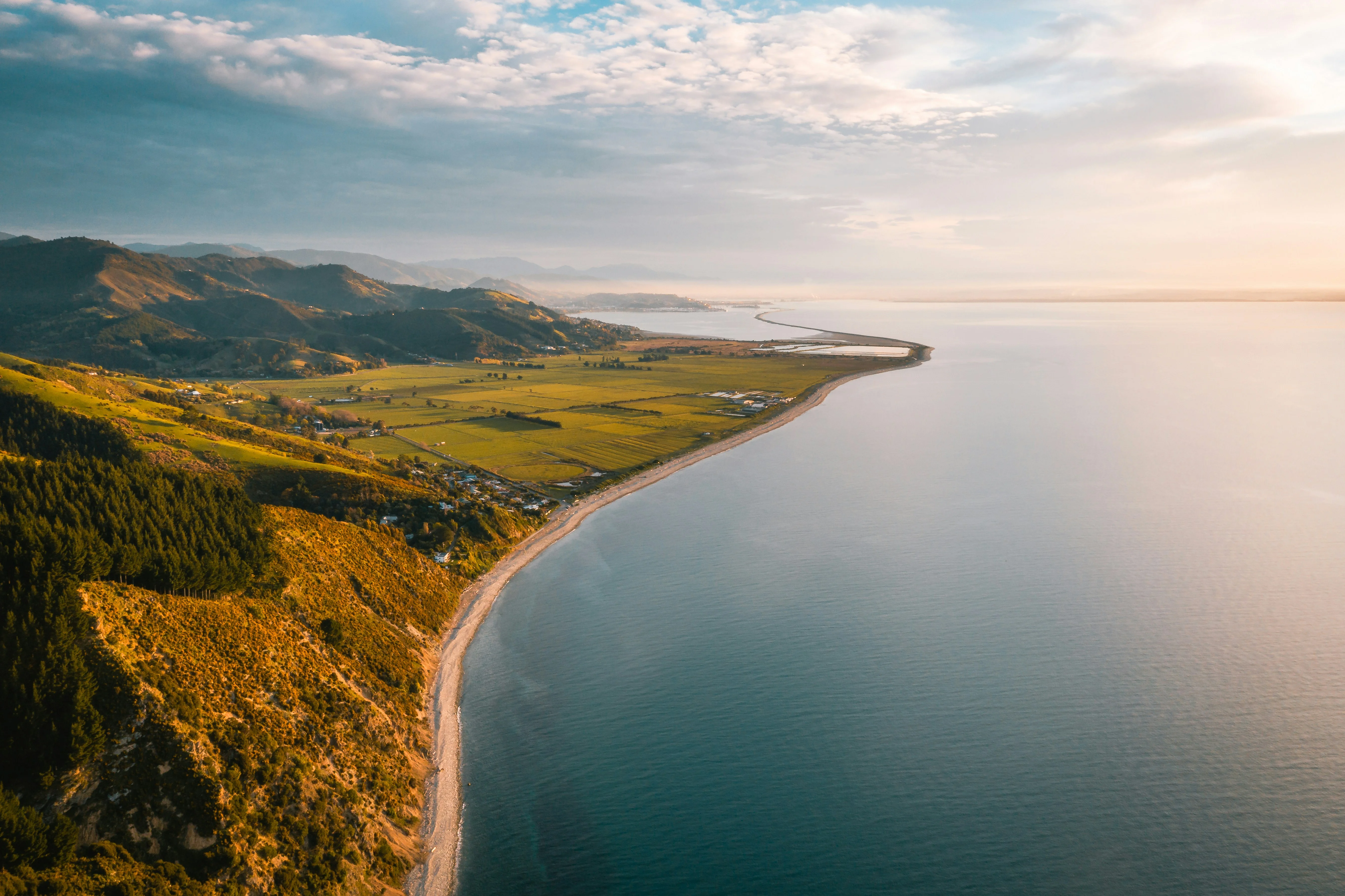 An amazing aerial view back towards Nelson from Glenduan