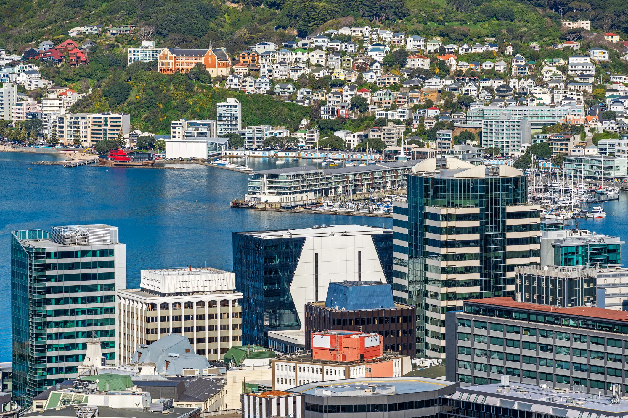 Wellington city aerial