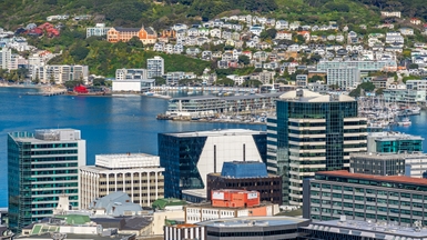 Wellington city aerial 