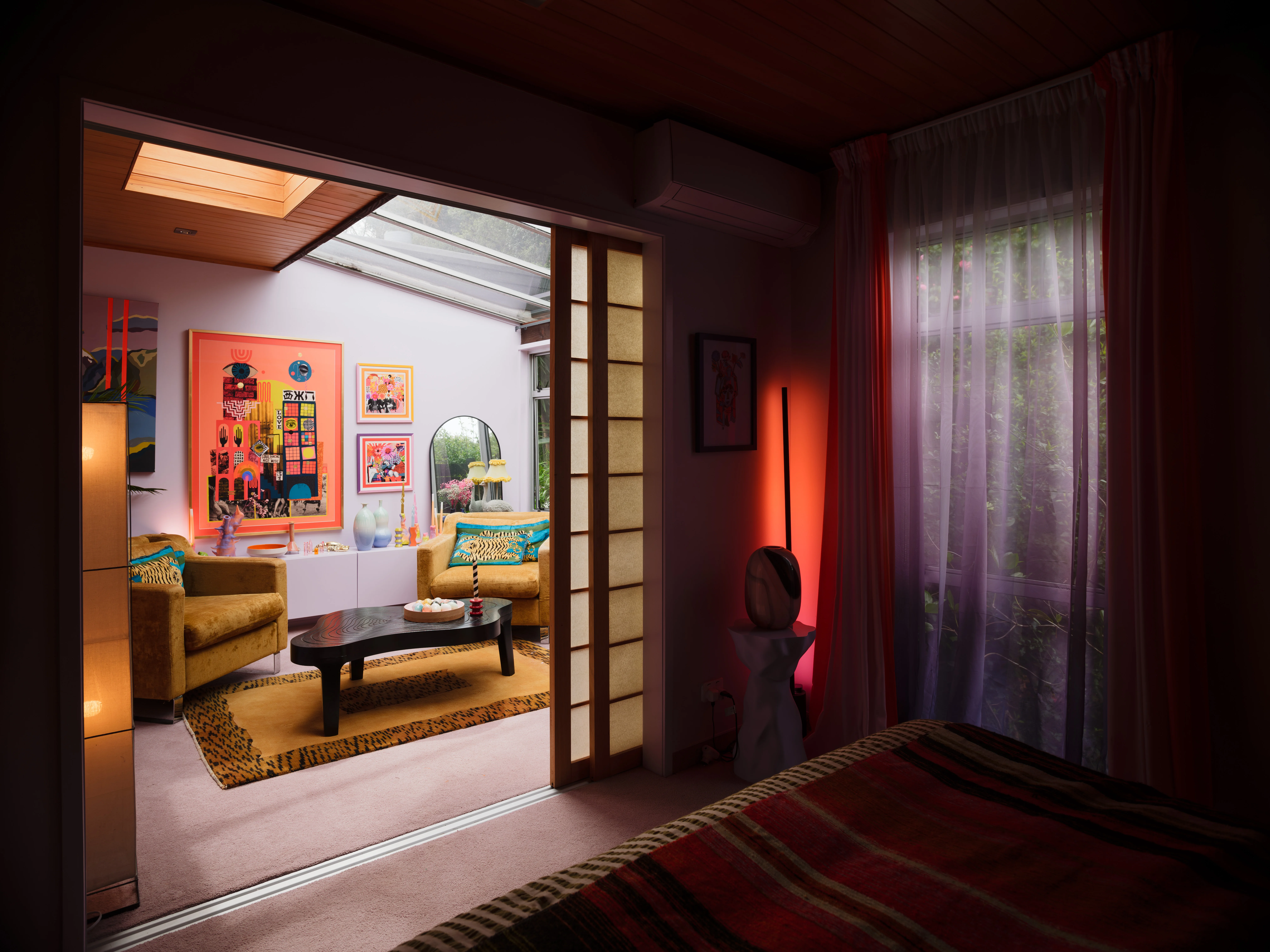 Before and after images of the house then and now