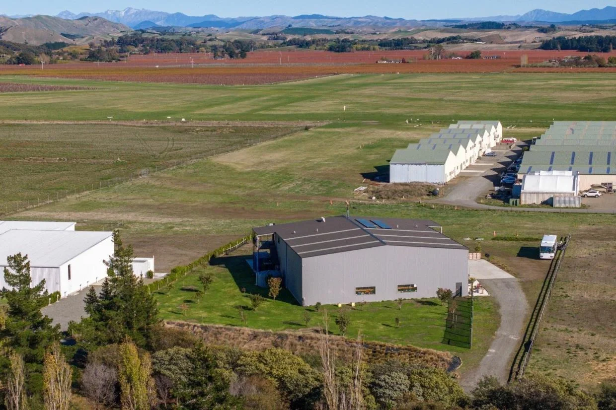 Arial view of hangar home in Blenheim