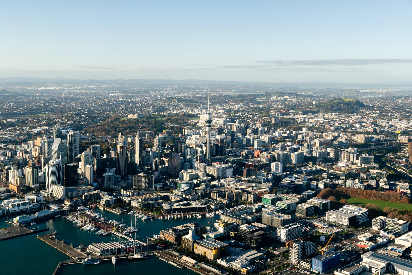 Birds eye view of Auckland City