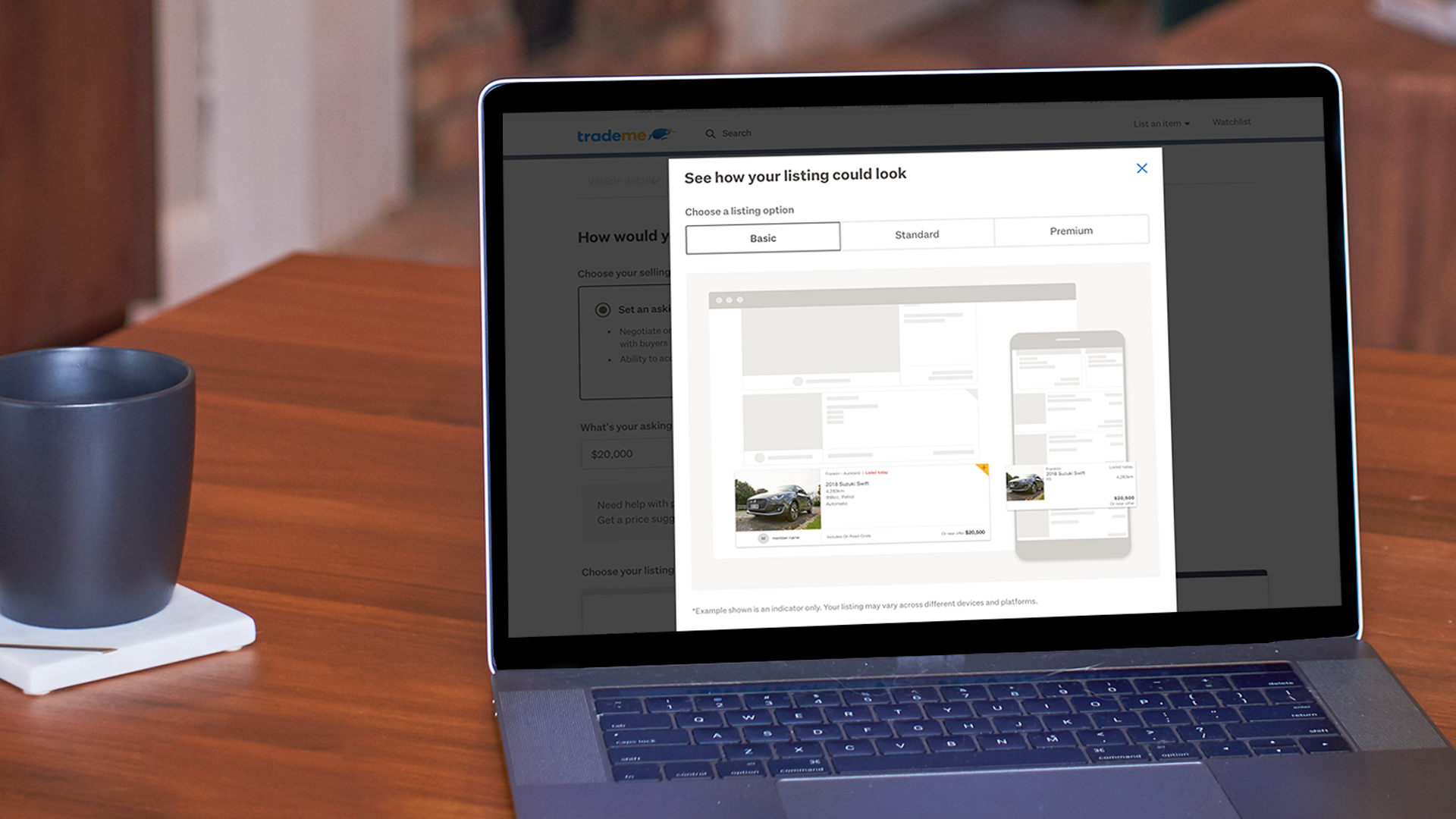 What a Basic listing looks like
