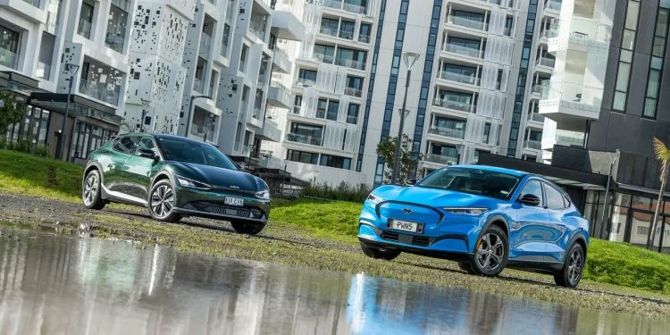 2023 Kia EV6 vs Ford Mach-E front view