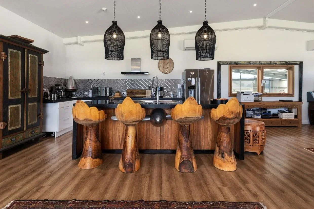 The flat has some interesting decor, some of which will be included in the chattles.